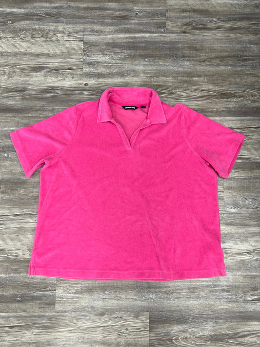 Top Short Sleeve Basic By Lands End  Size: 2x