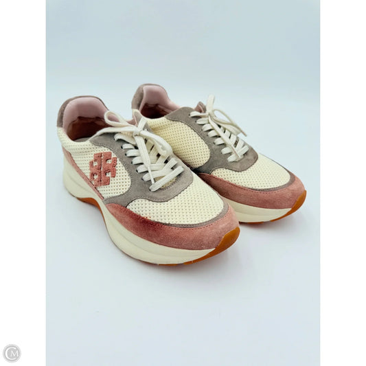 Shoes Designer By Tory Burch In Cream & Pink, Size: 10