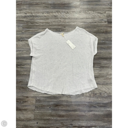 Sweater Short Sleeve By Eileen Fisher In White, Size: L