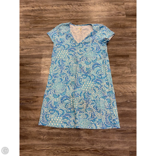 Dress Designer By Lilly Pulitzer In Blue & White, Size: L
