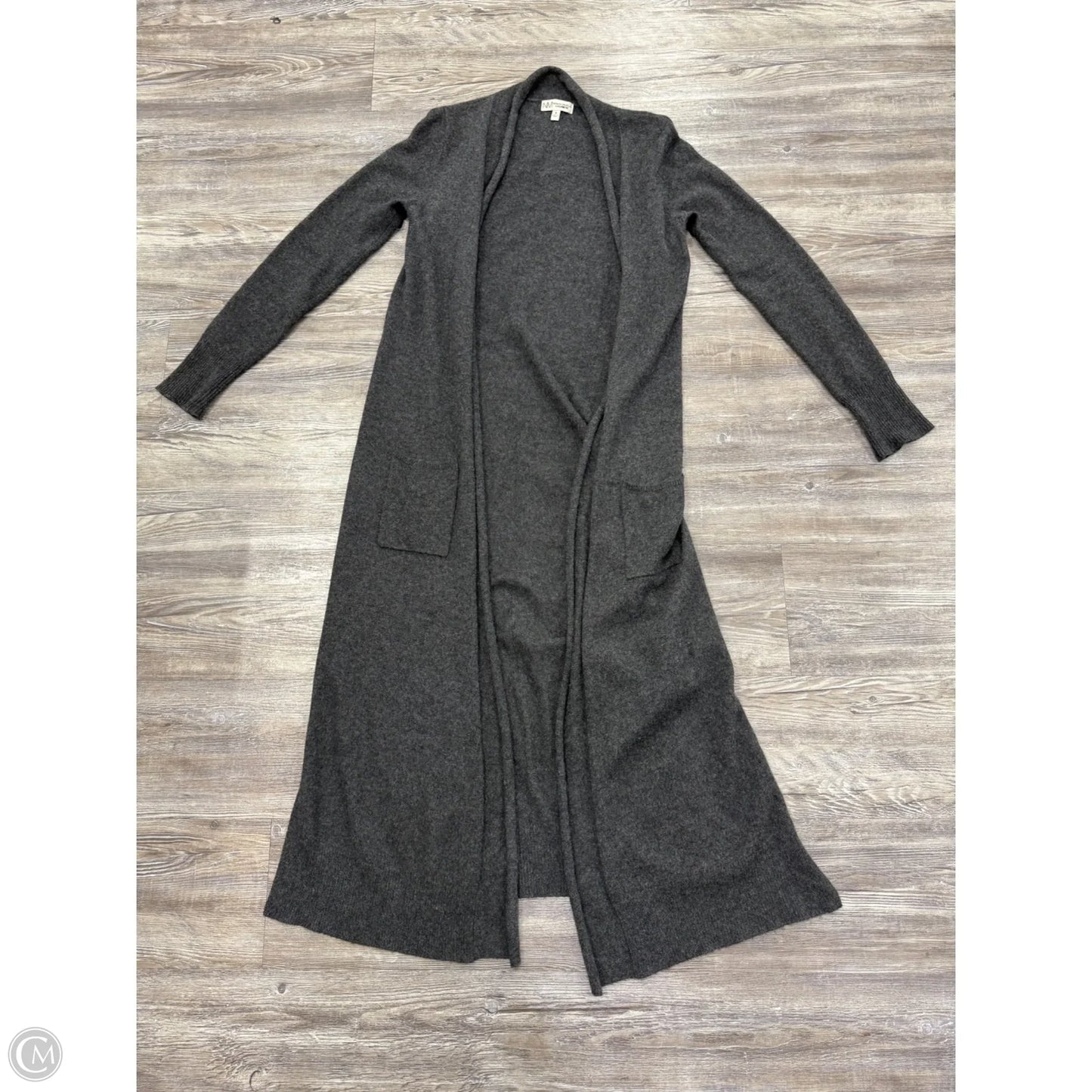 Sweater Cardigan Designer By Neiman Marcus In Grey, Size: S