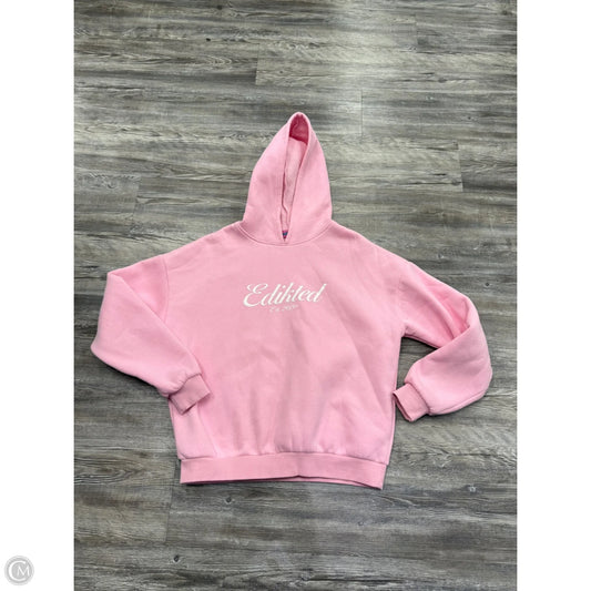 Sweatshirt Hoodie By Edikted In Pink, Size: M
