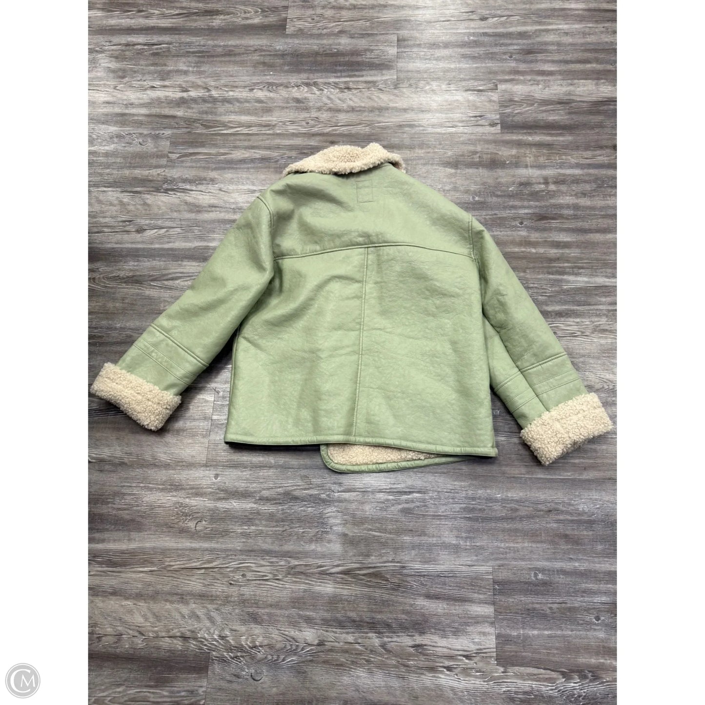 Coat Faux Fur & Sherpa By We The Free In Grey & White, Size: L