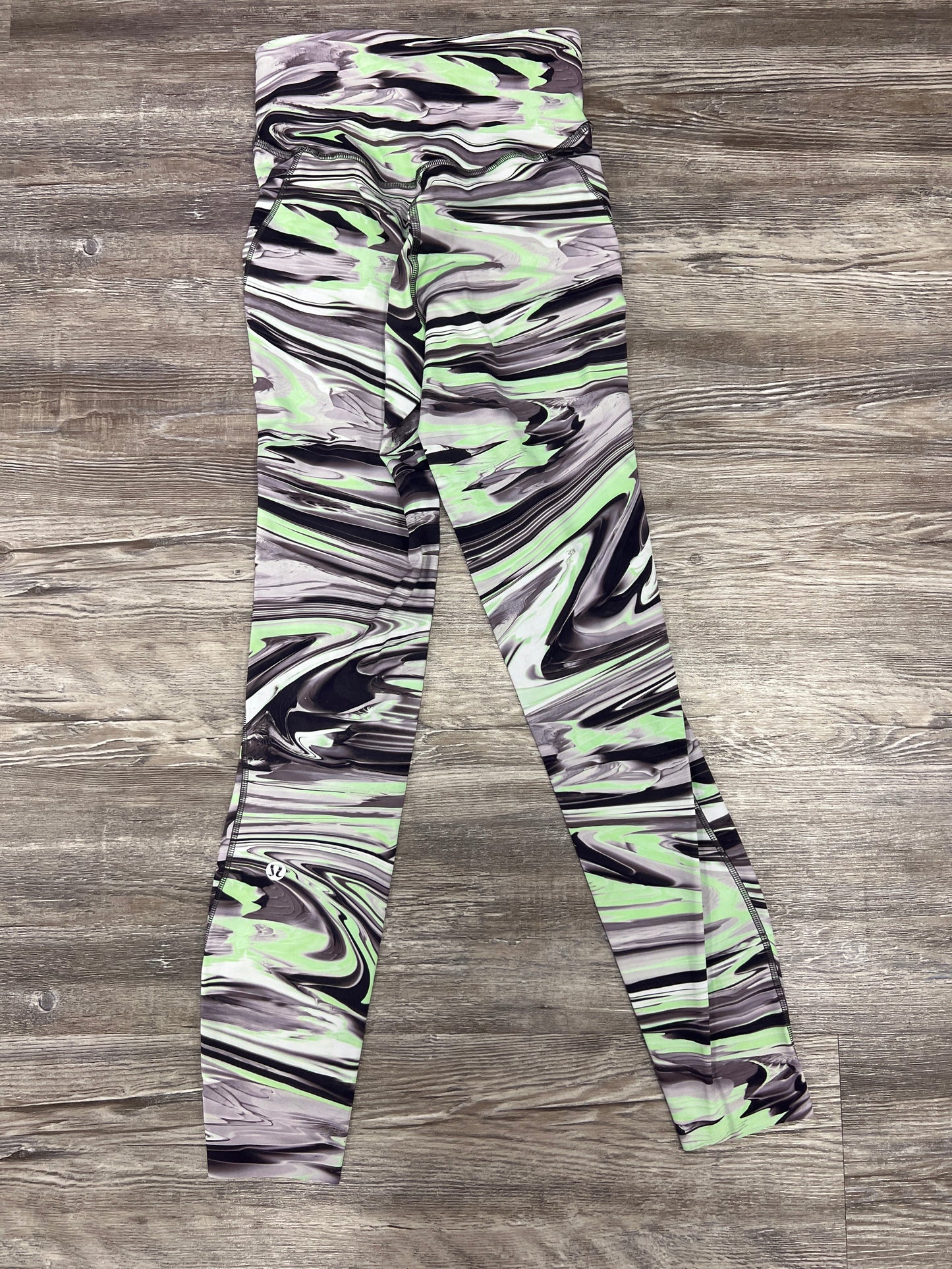 Green & Grey Athletic Leggings Lululemon, Size 0