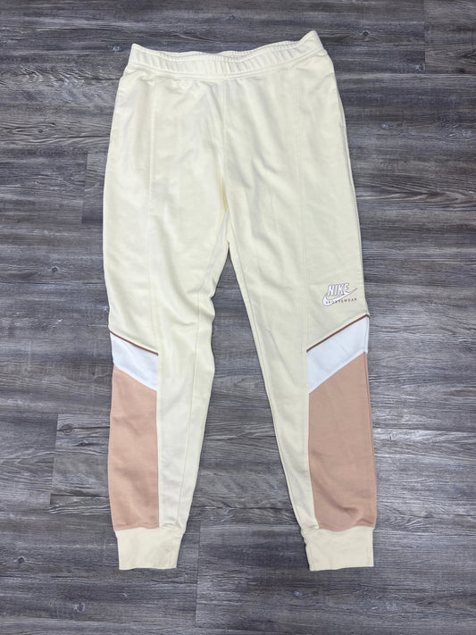 Athletic Pants By Nike In Cream, Size: M