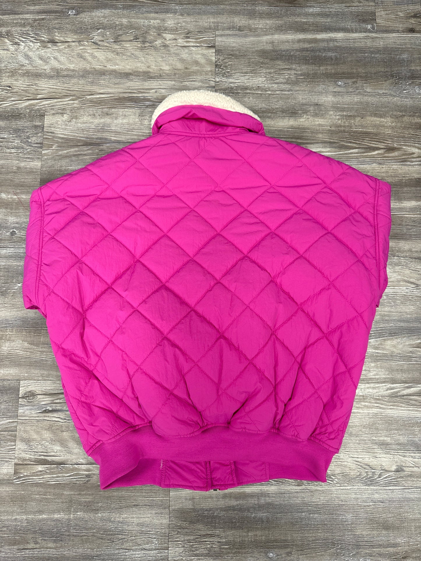 Jacket Puffer & Quilted By Thread And Supply In Pink, Size: S