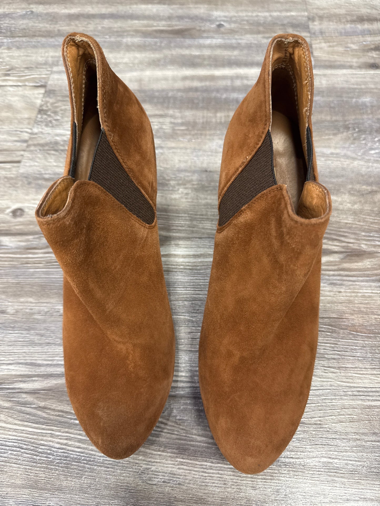 Boots Ankle Heels By Paul Green In Brown, Size: 7