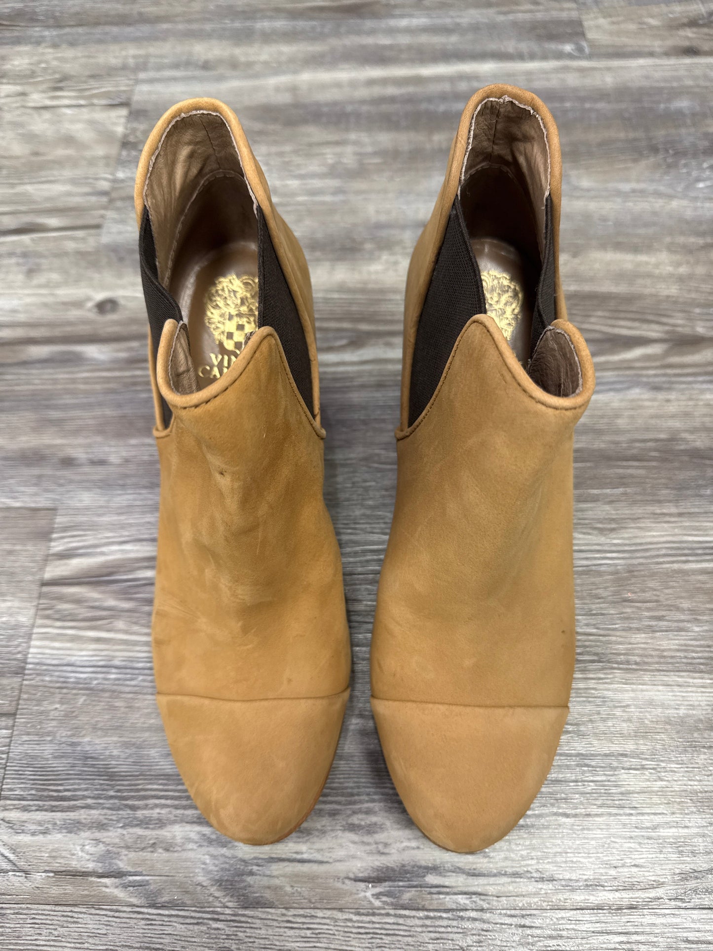 Boots Ankle Heels By Vince Camuto In Tan, Size: 8.5