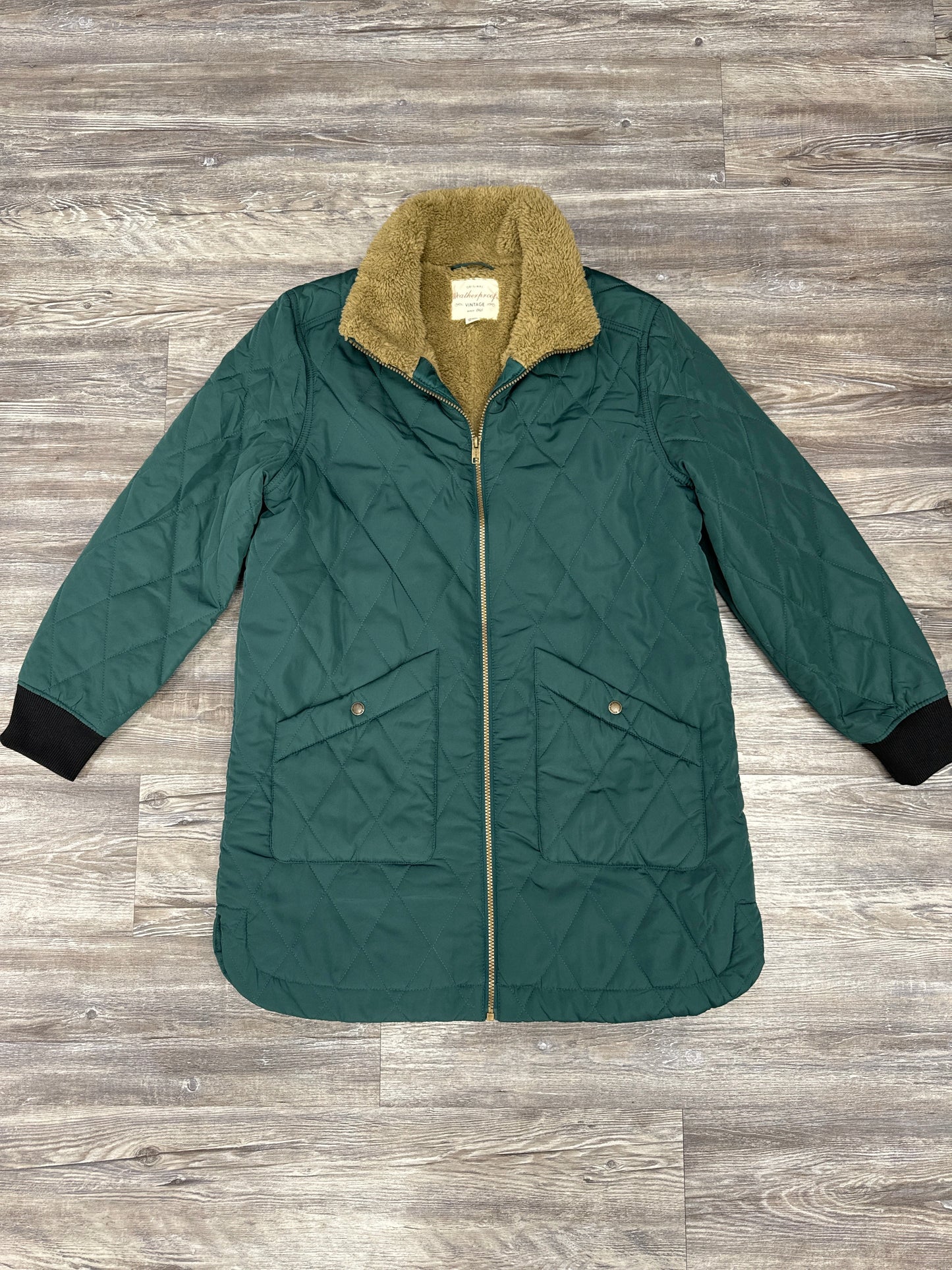 Coat Puffer & Quilted By Weatherproof In Green, Size: S