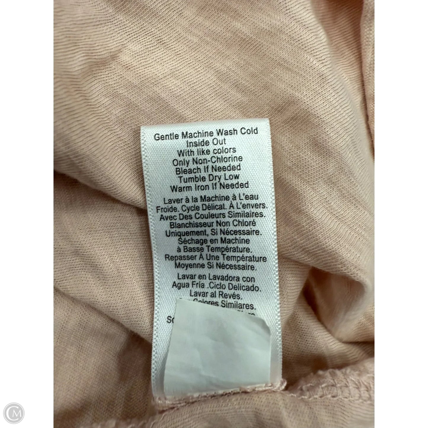 Top Short Sleeve By Nation In Pink, Size: L