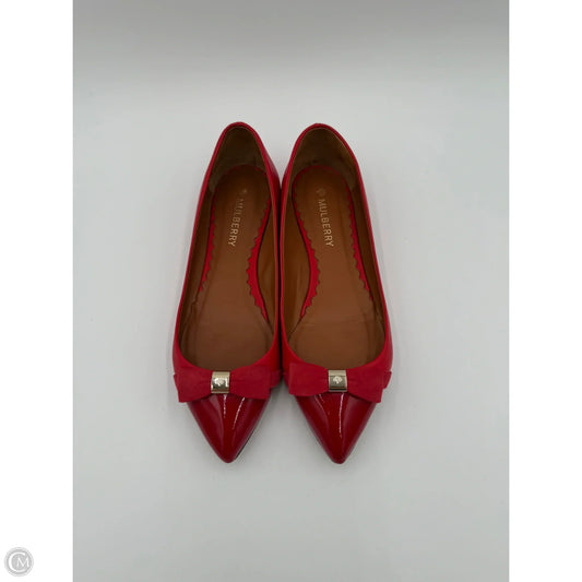 Shoes Luxury Designer By Mulberry In Red, Size: 7.5