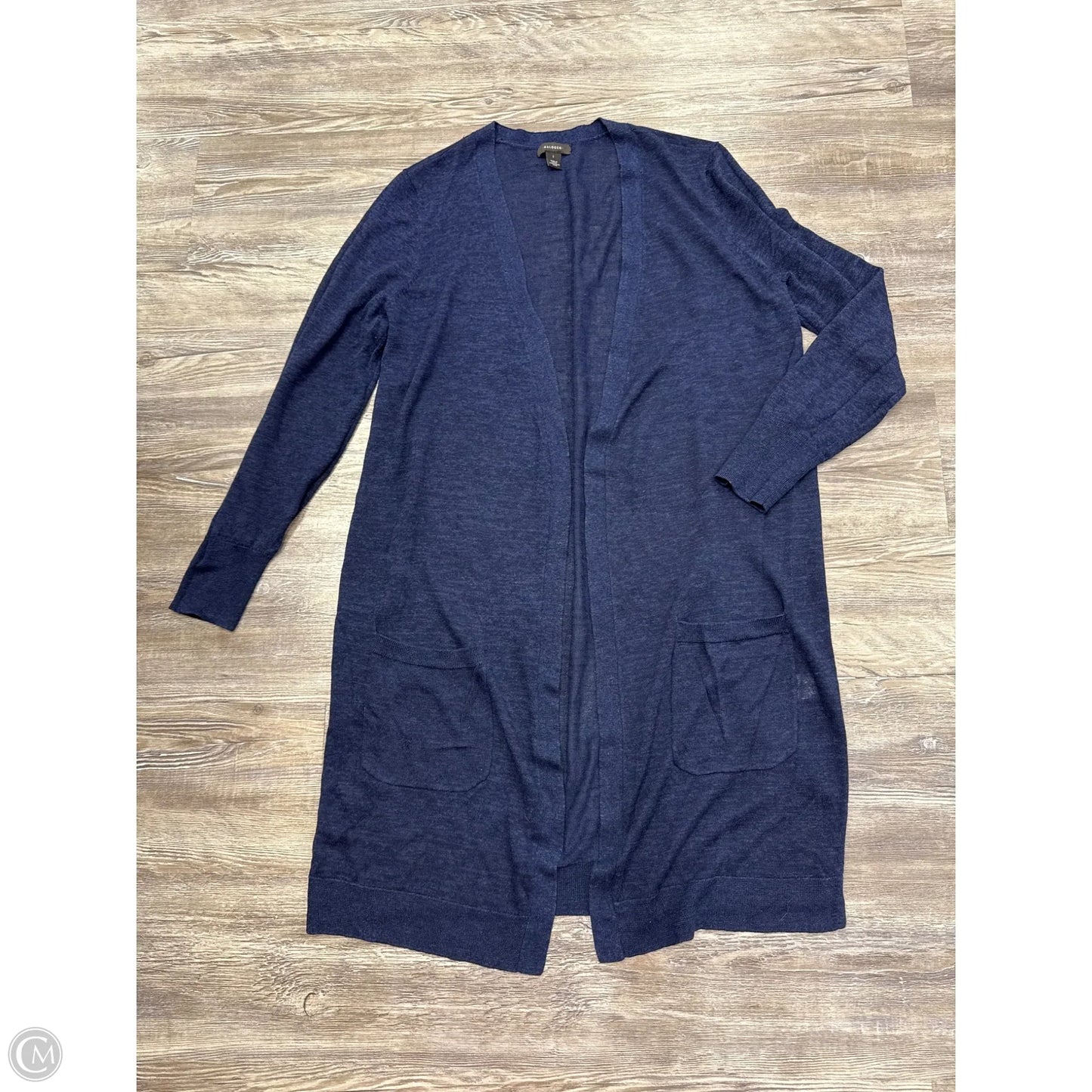 Sweater Cardigan By Halogen In Navy, Size: 1x