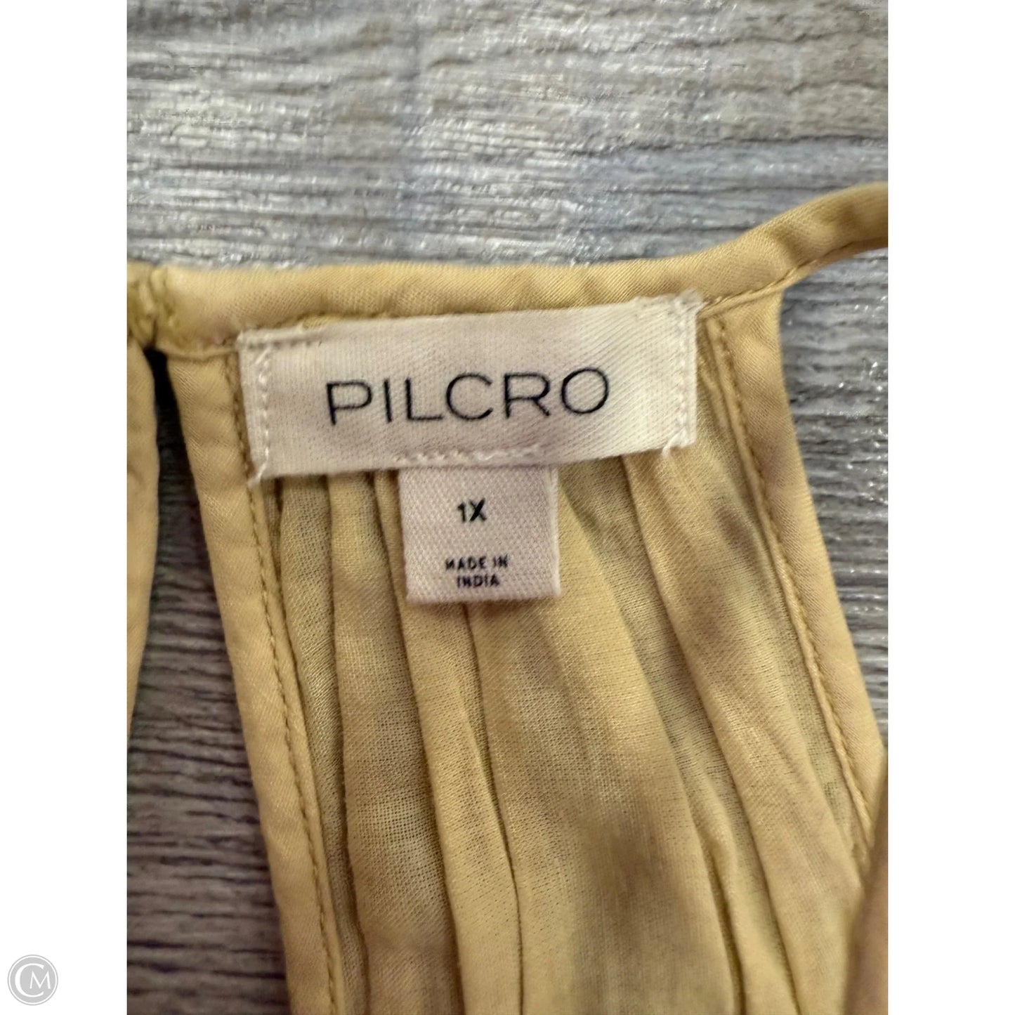 Top Sleeveless By Pilcro In Yellow, Size: 1x