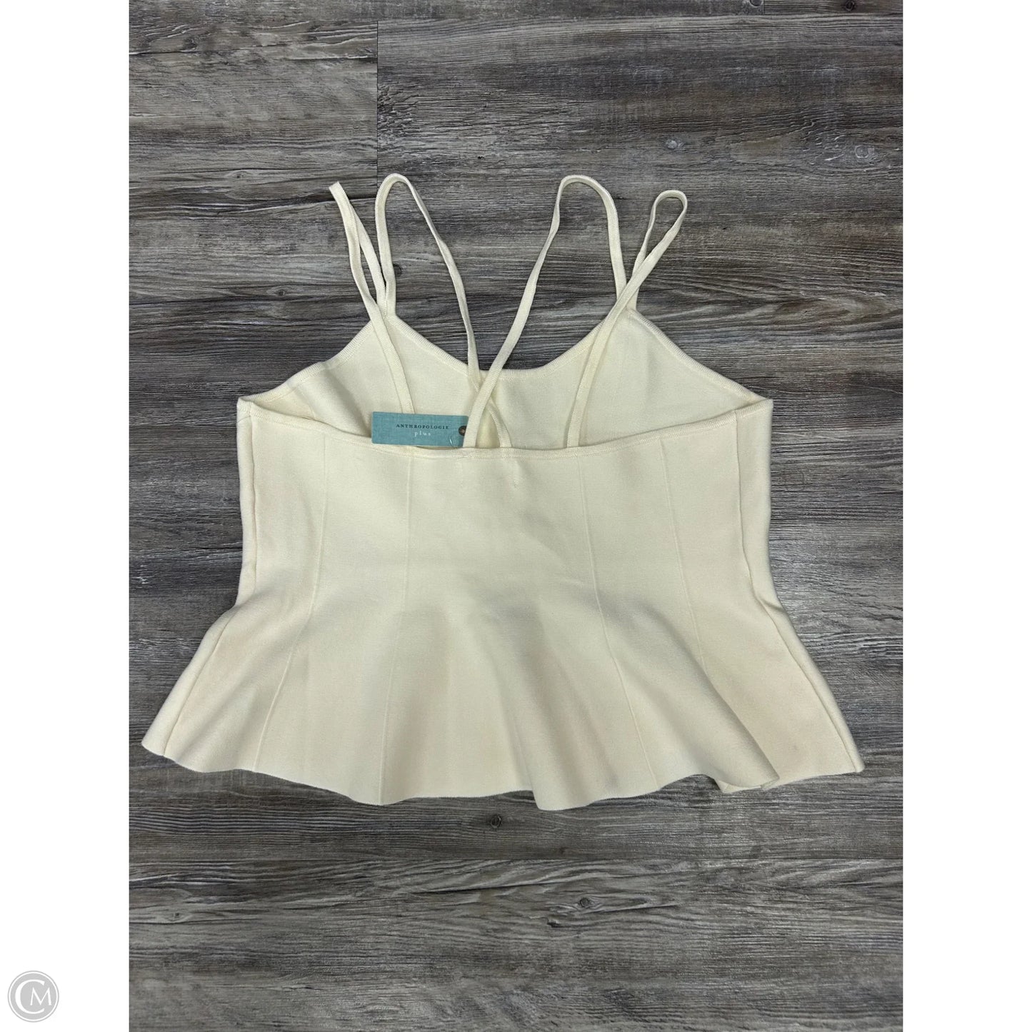 Top Sleeveless By Maeve In Cream, Size: 1x