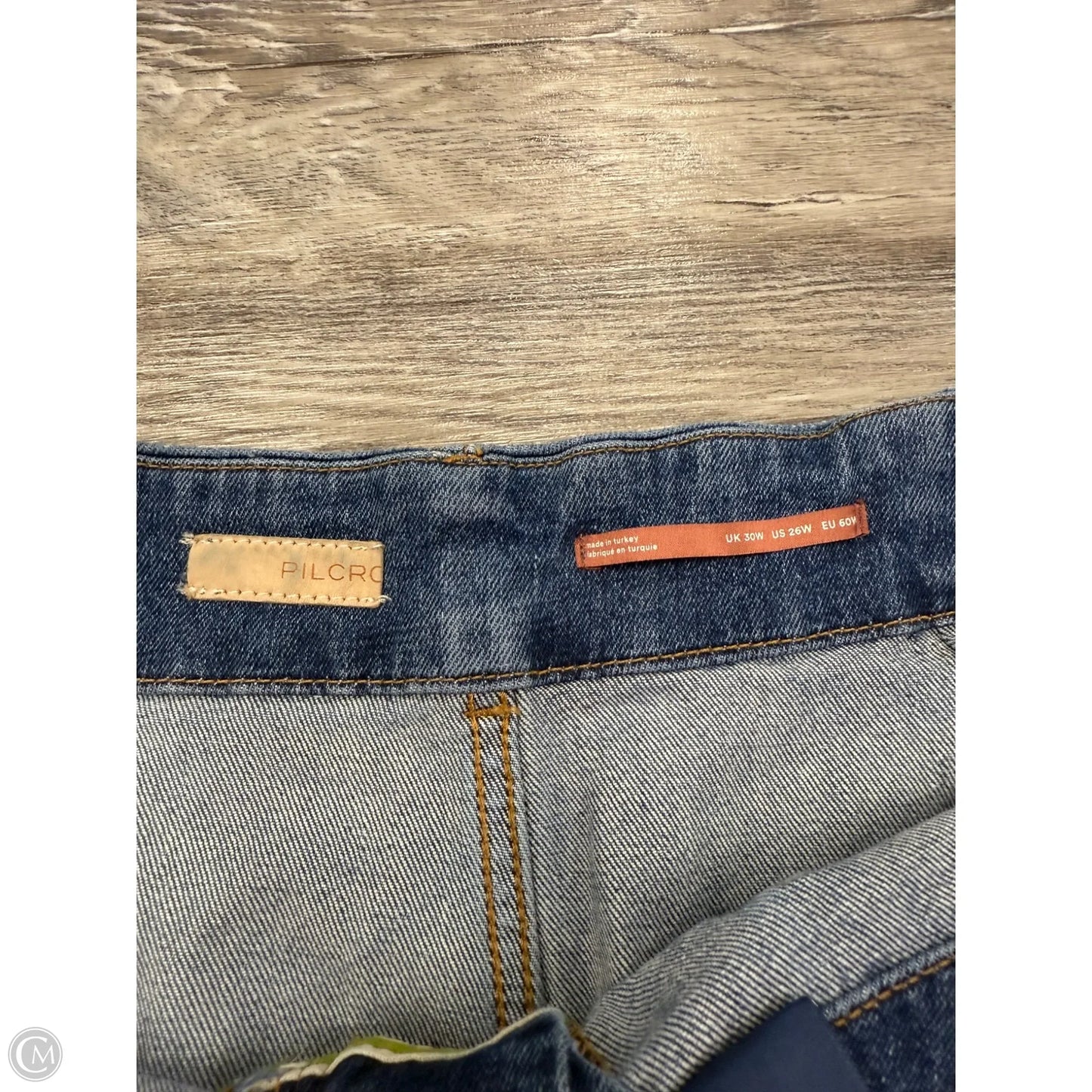 Jeans Wide Leg By Pilcro In Blue Denim, Size: 26