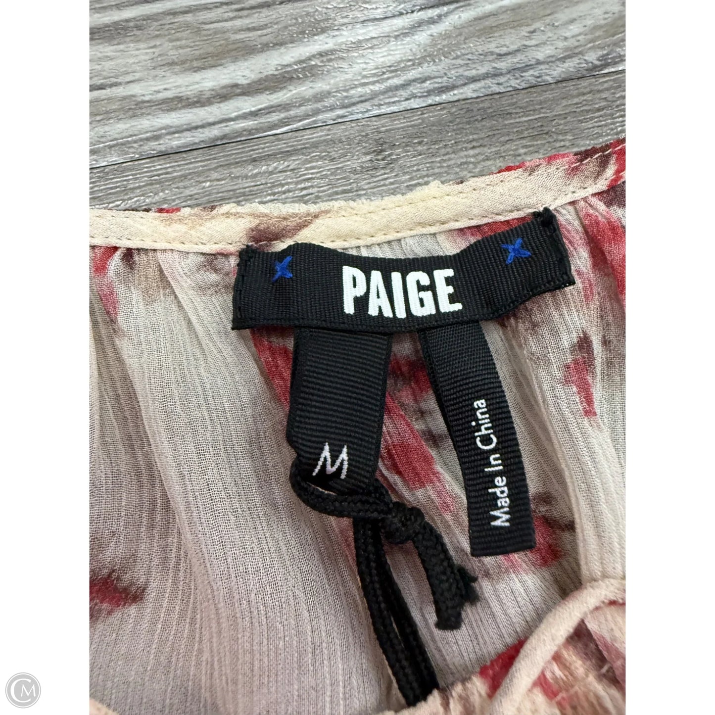 Top Short Sleeve By Paige In Floral Print, Size: M