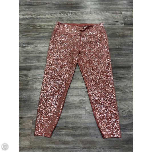 Athletic Leggings By Sweaty Betty In Pink & Silver, Size: Xl