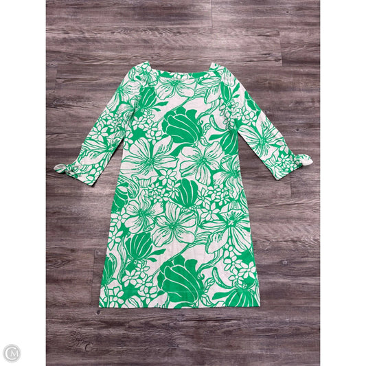 Dress Designer By Lilly Pulitzer In Green & White, Size: S