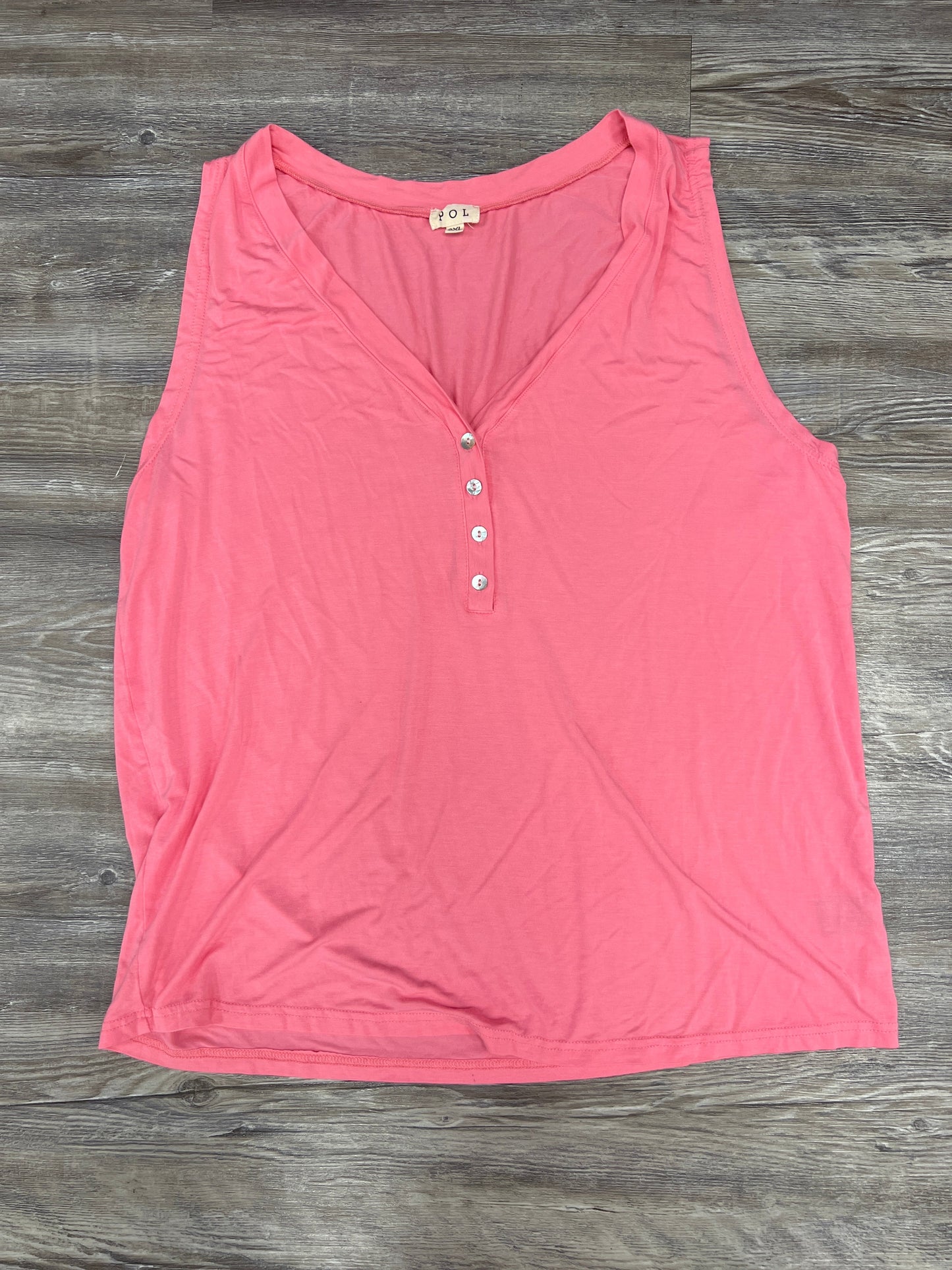 Hot Pink Top Sleeveless Pol, Size 3x