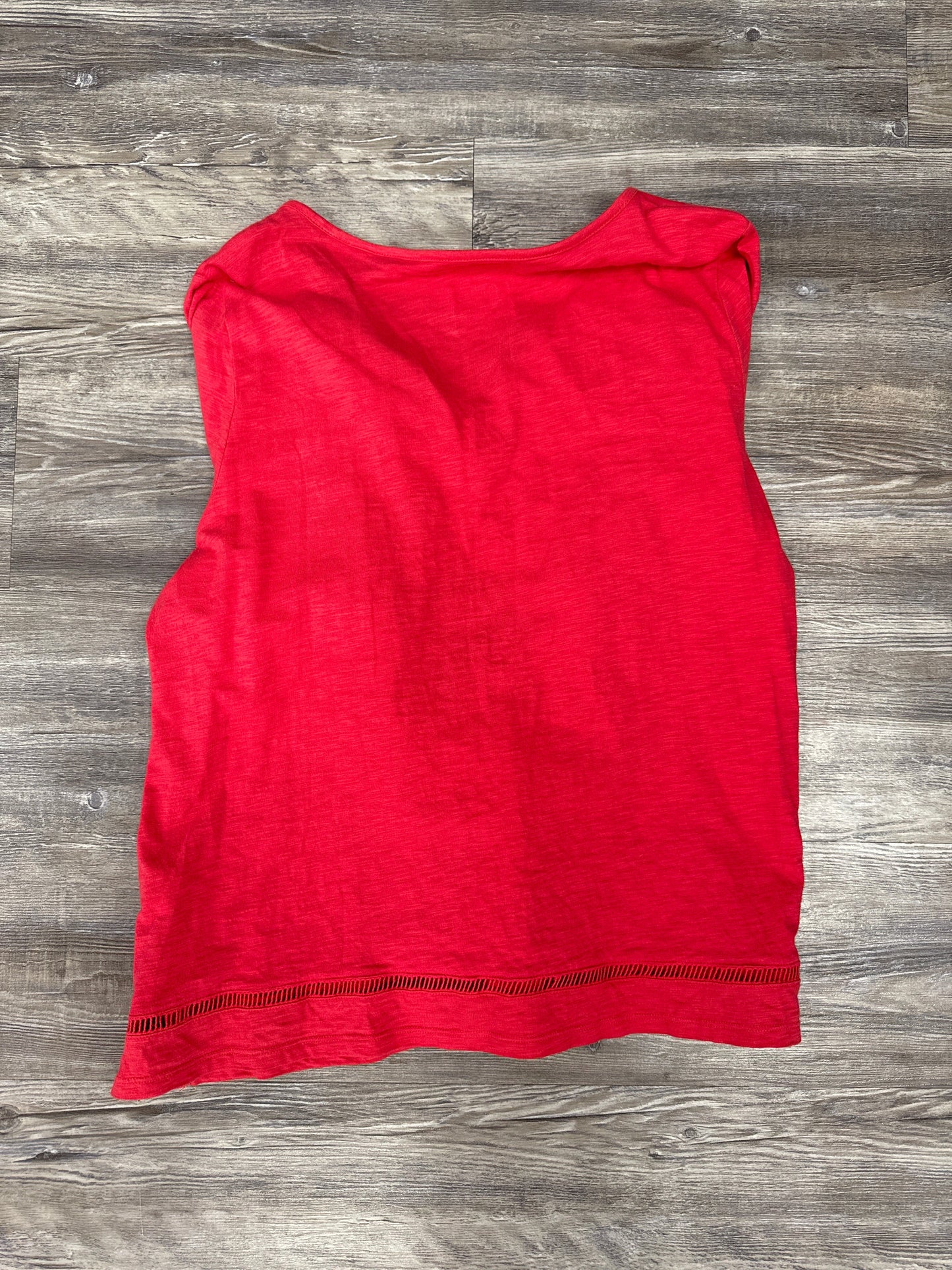 Top 3/4 Sleeve By Talbots In Red, Size: Petite   Xl