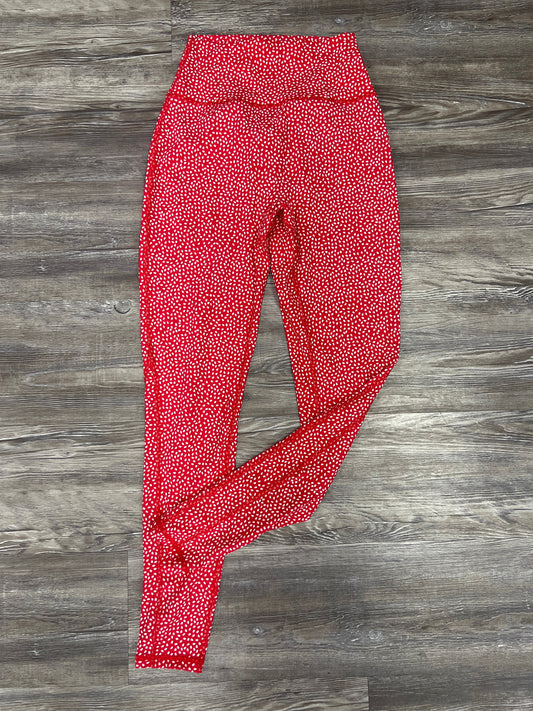 Red & White Athletic Leggings Cmc, Size S