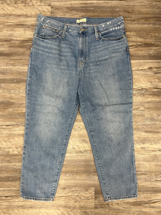 Blue Denim Jeans Straight Madewell, Size 16