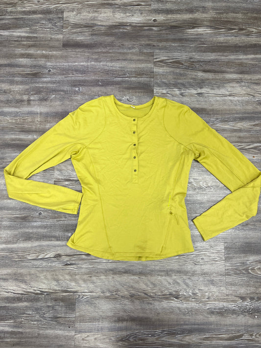 Chartreuse Athletic Top Long Sleeve Lululemon, Size S