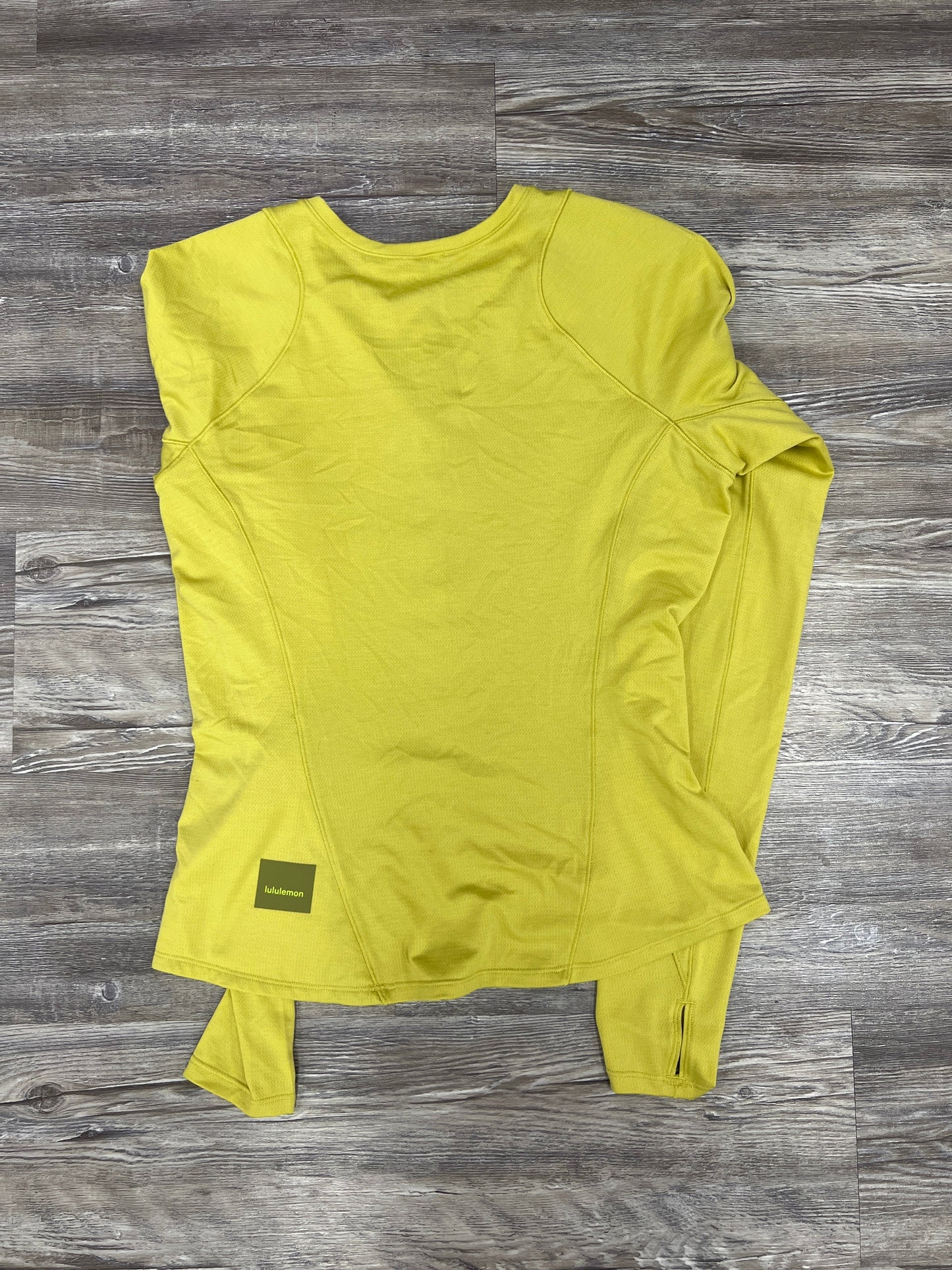 Chartreuse Athletic Top Long Sleeve Lululemon, Size S