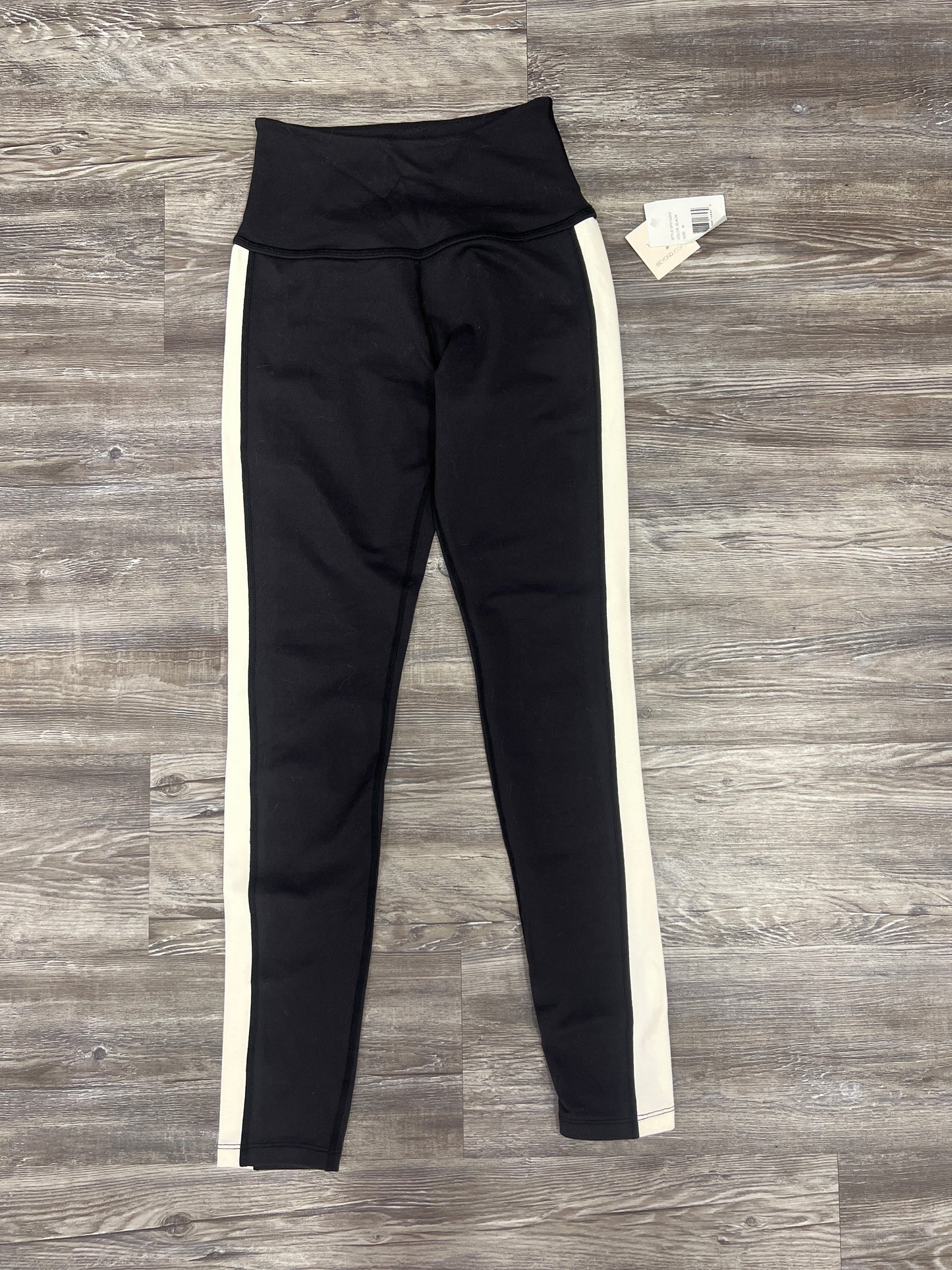 Black & Cream Athletic Leggings Beyond Yoga, Size M