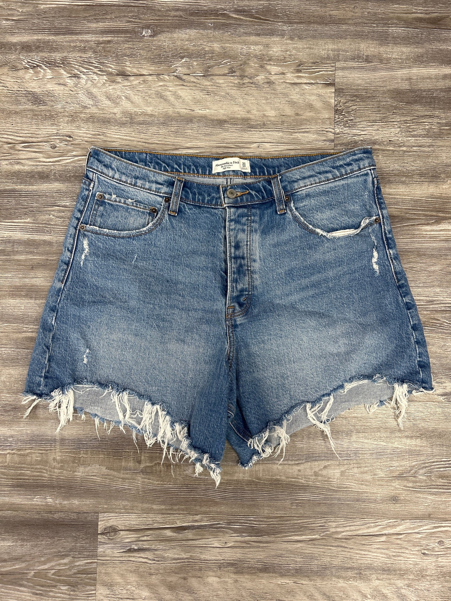 Shorts By Abercrombie And Fitch In Blue Denim, Size: 14