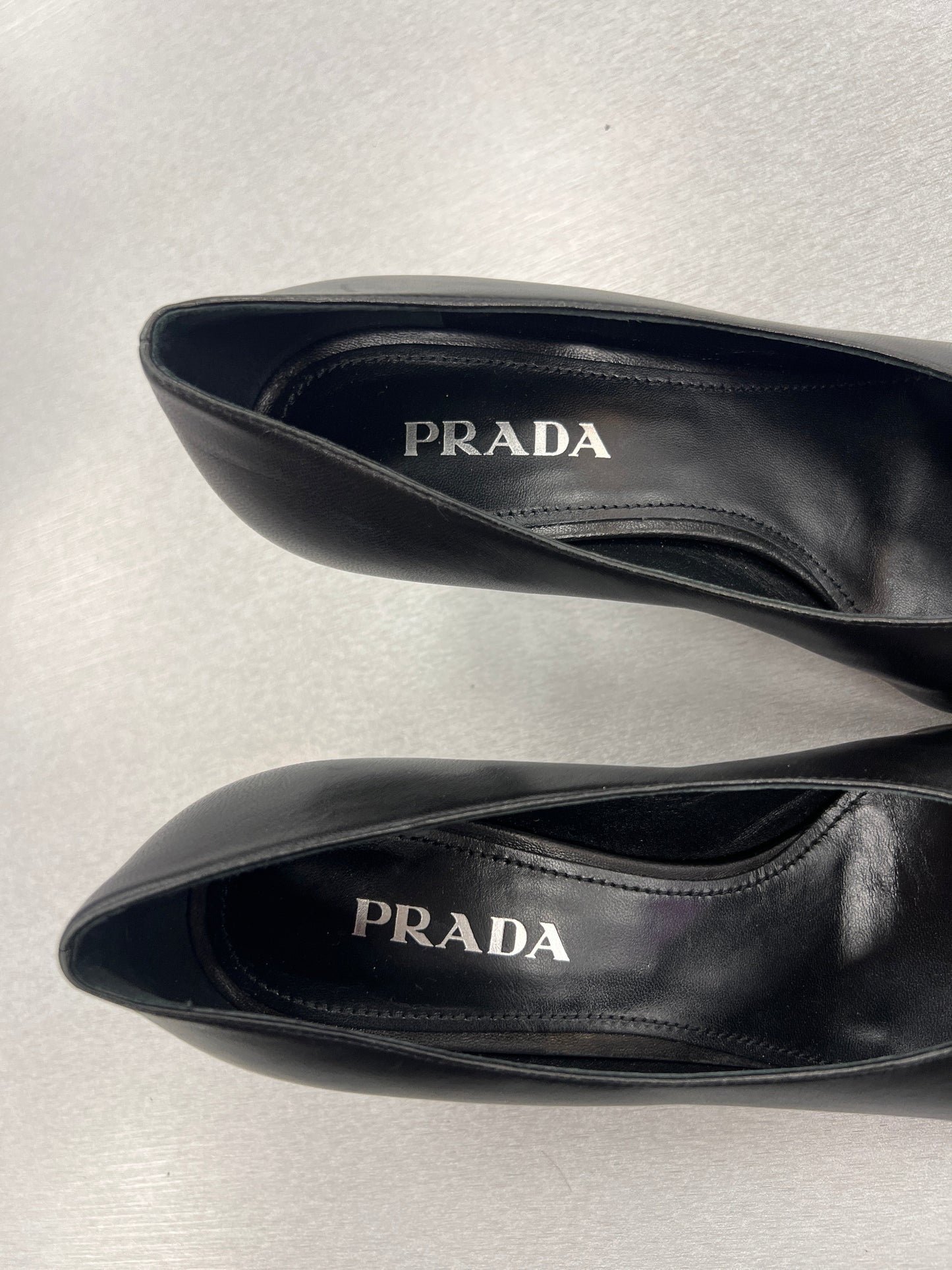 Black Shoes Luxury Designer Prada, Size 7