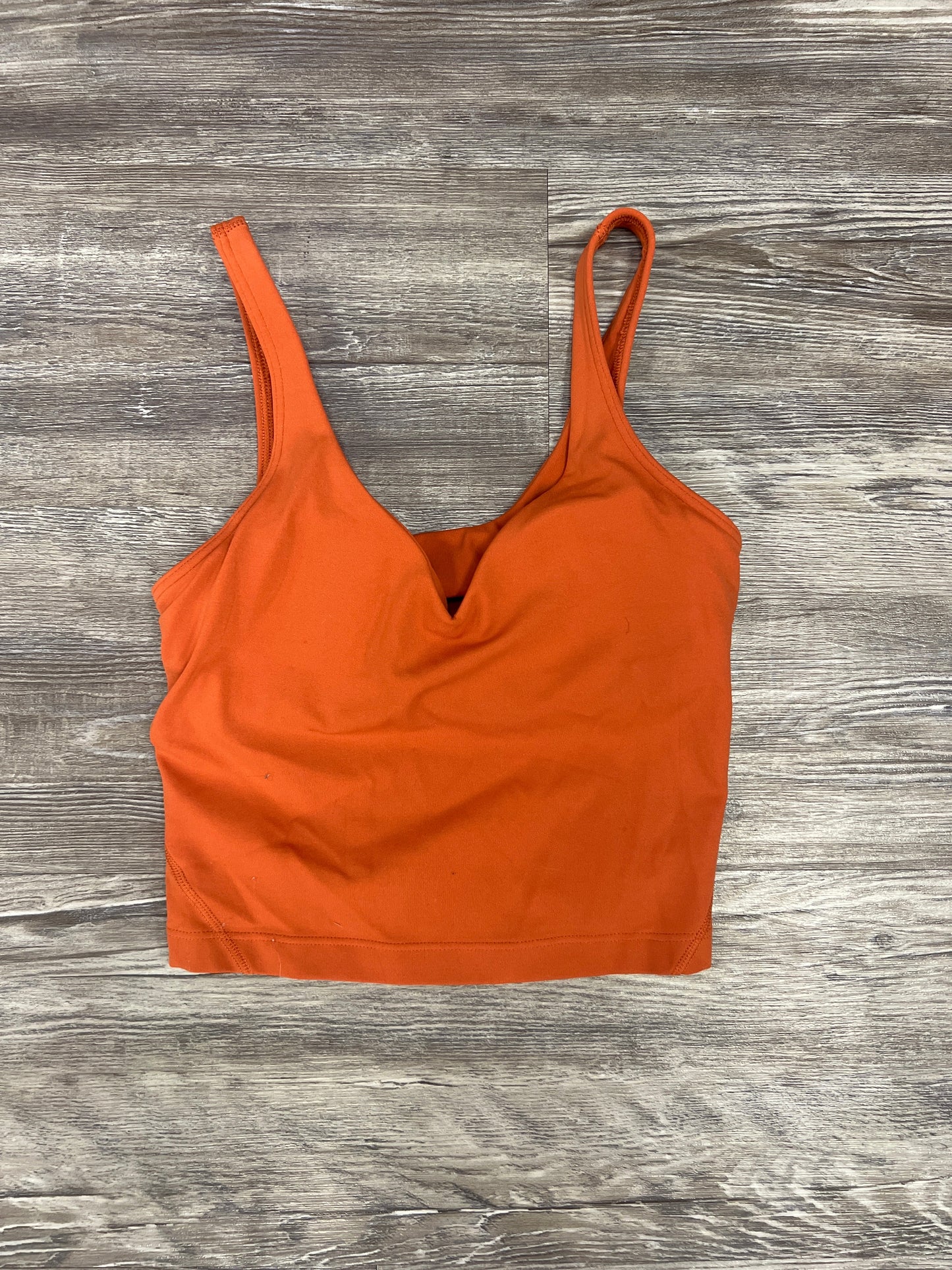 Orange Athletic Tank Top Lululemon, Size 2