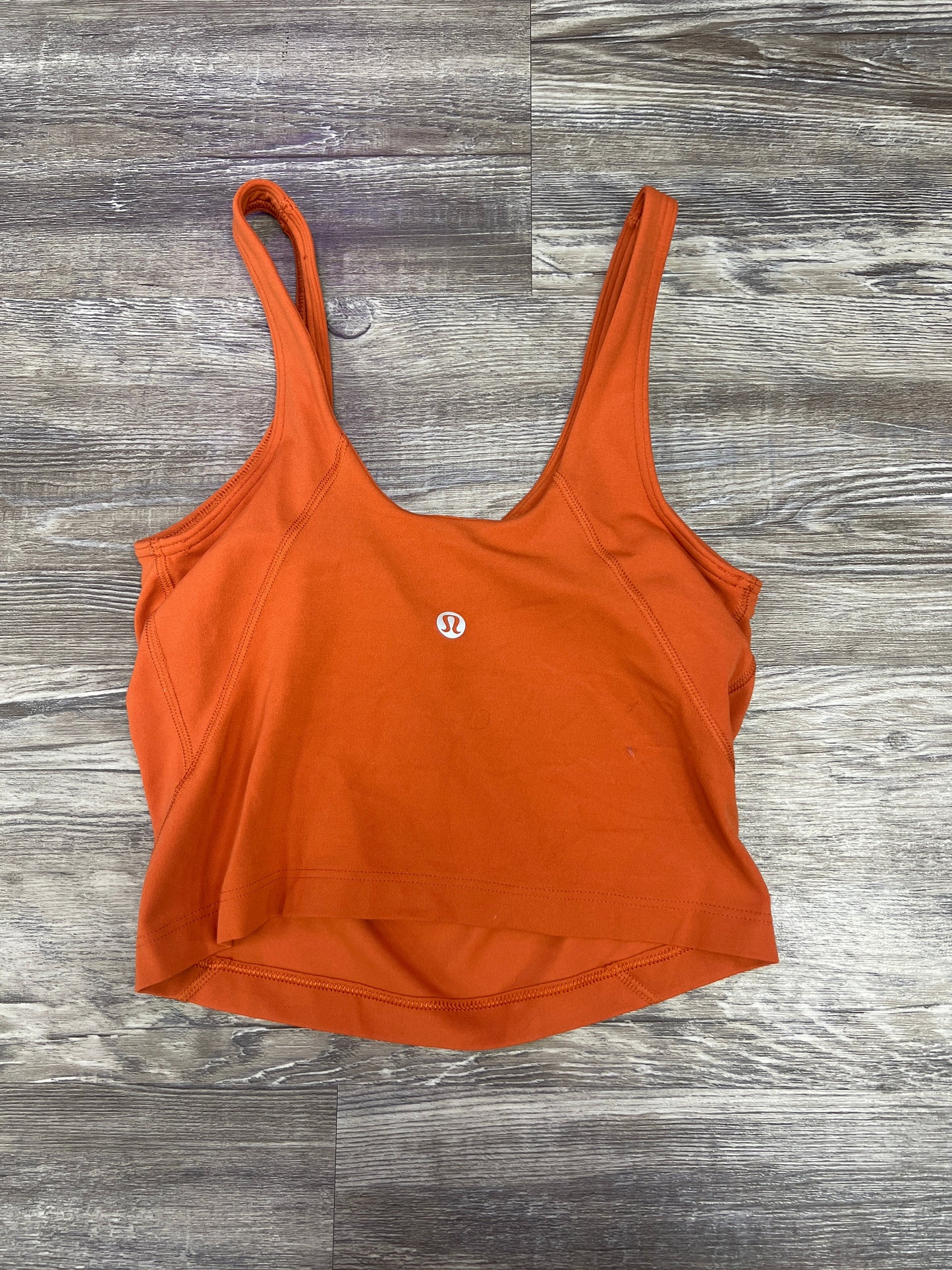 Orange Athletic Tank Top Lululemon, Size 2