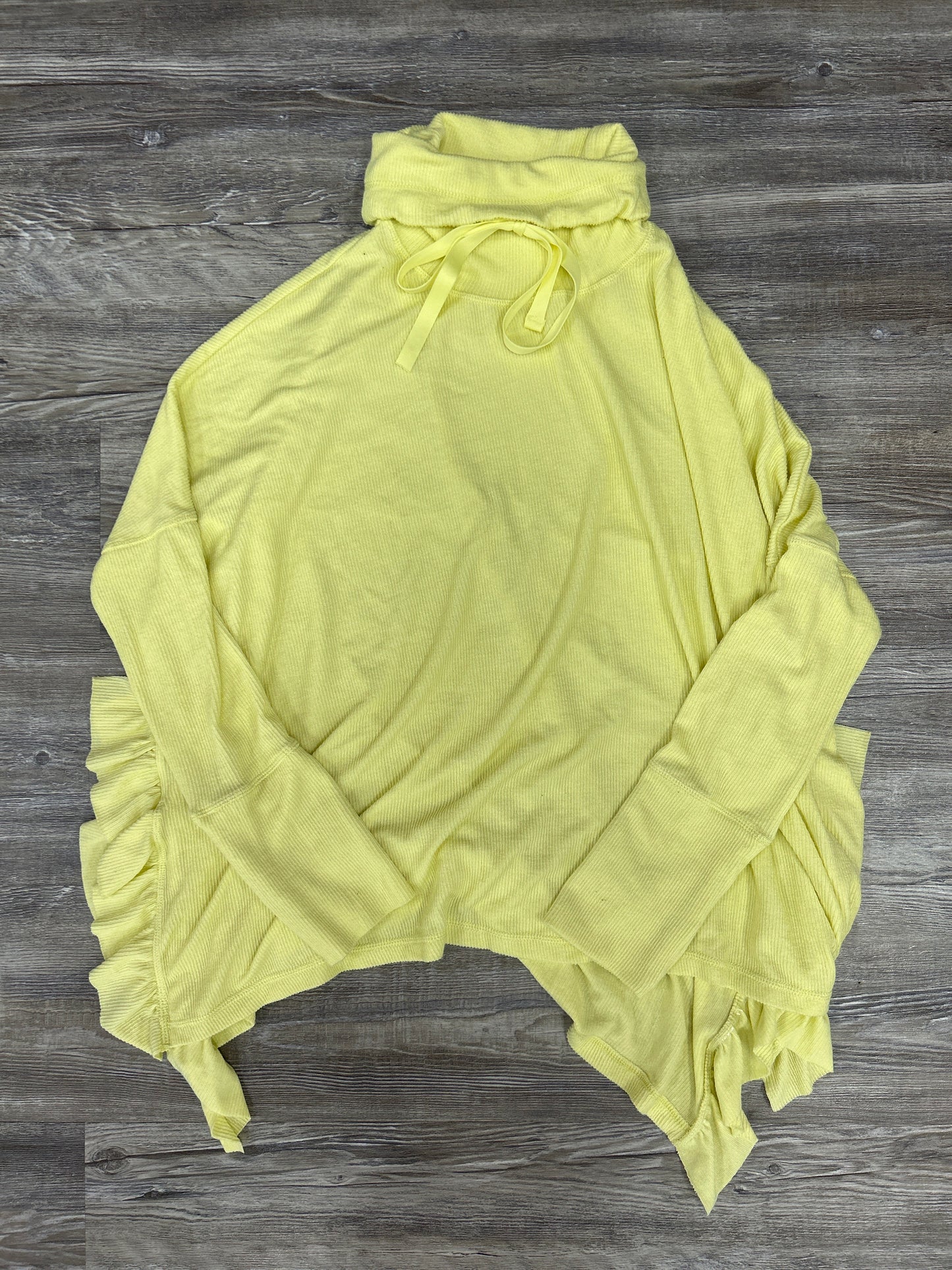 Yellow Athletic Sweatshirt Crewneck Free People, Size M