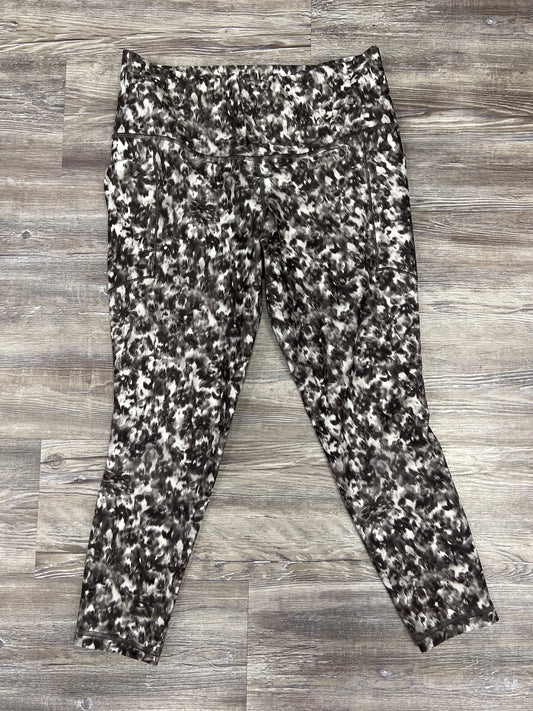 Tie Dye Print Athletic Leggings Athleta, Size L