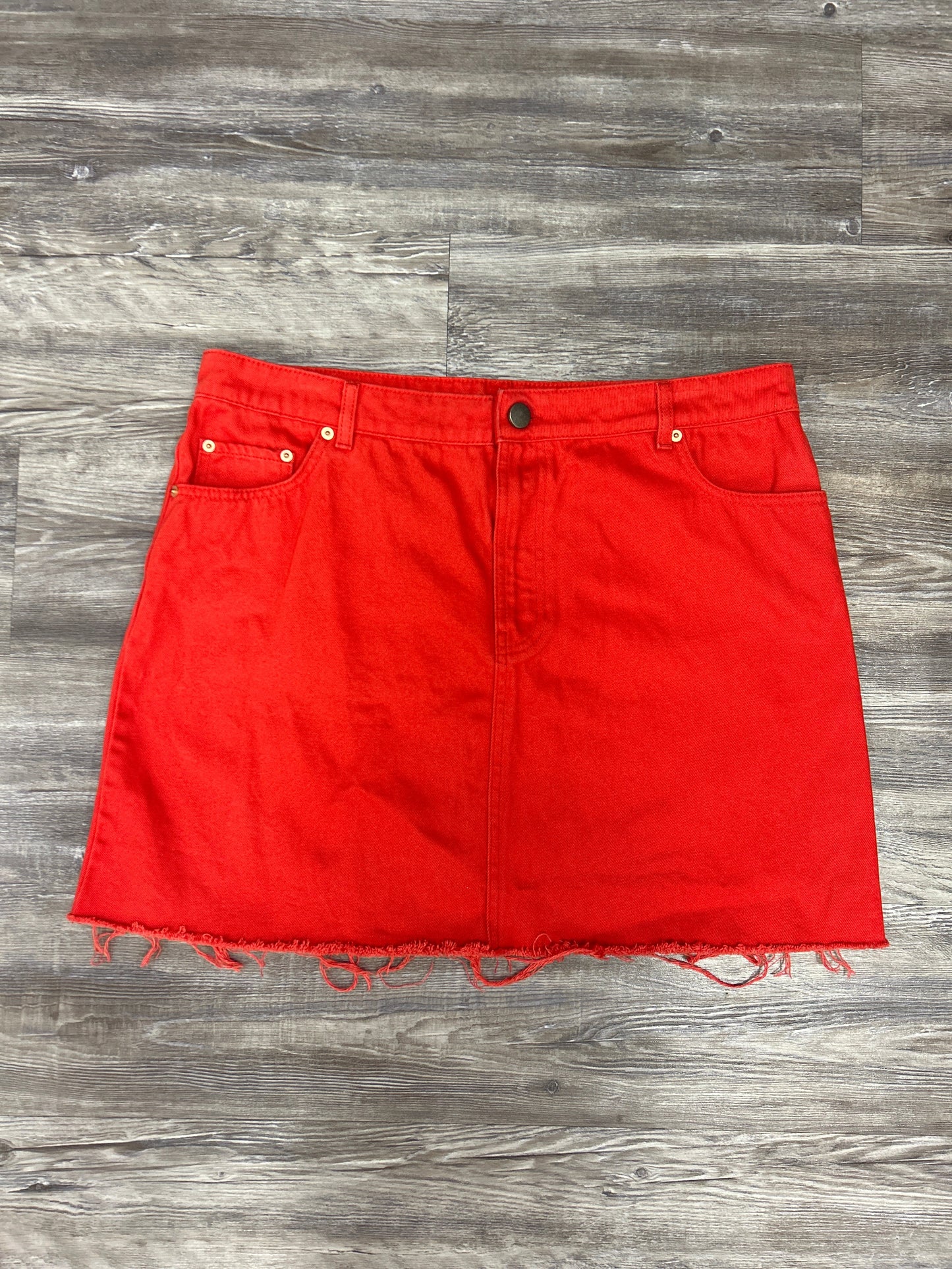 Skirt Mini & Short By Asos In Red, Size: 16