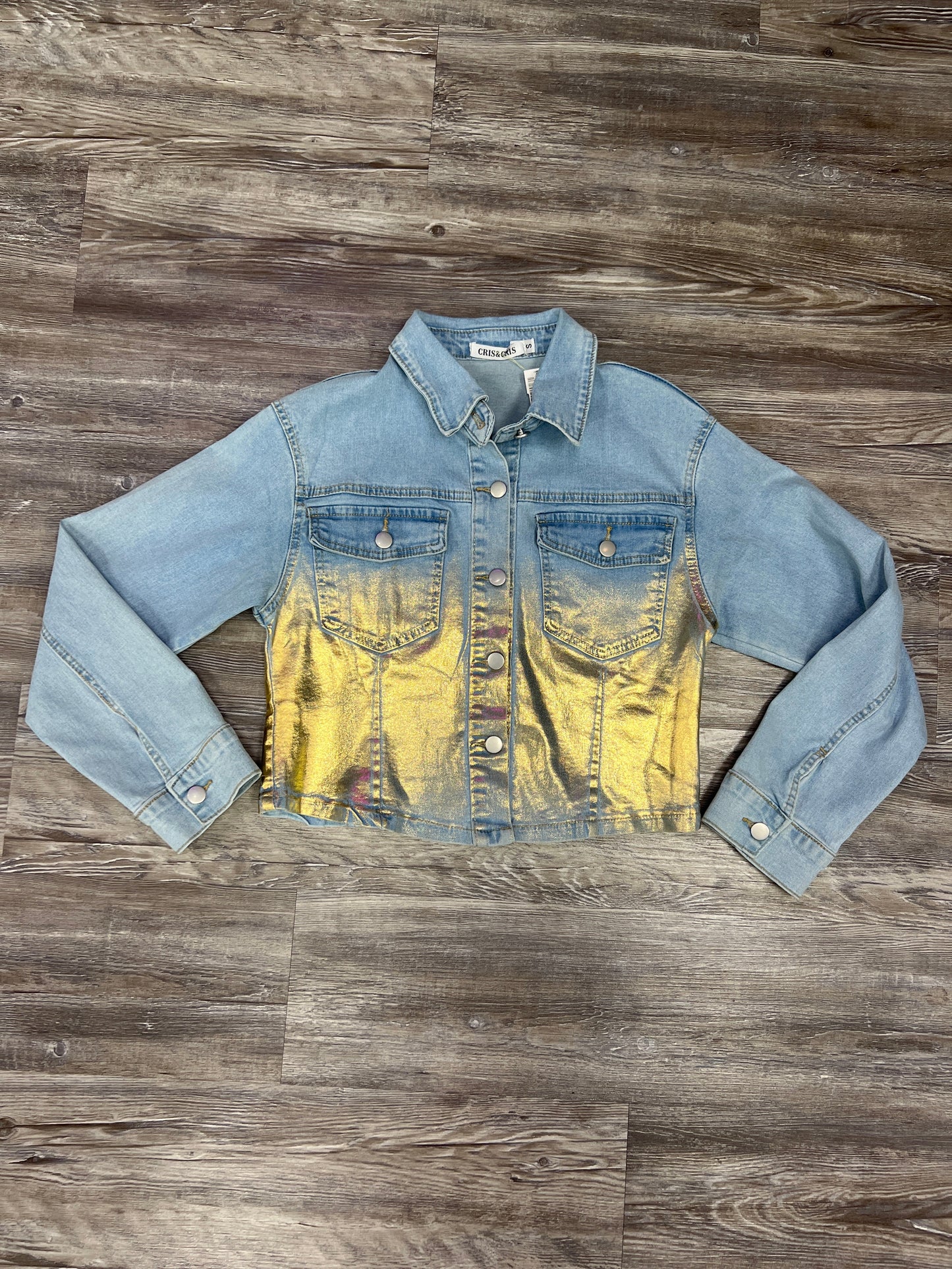 Jacket Denim By Clothes Mentor In Blue Denim, Size: S