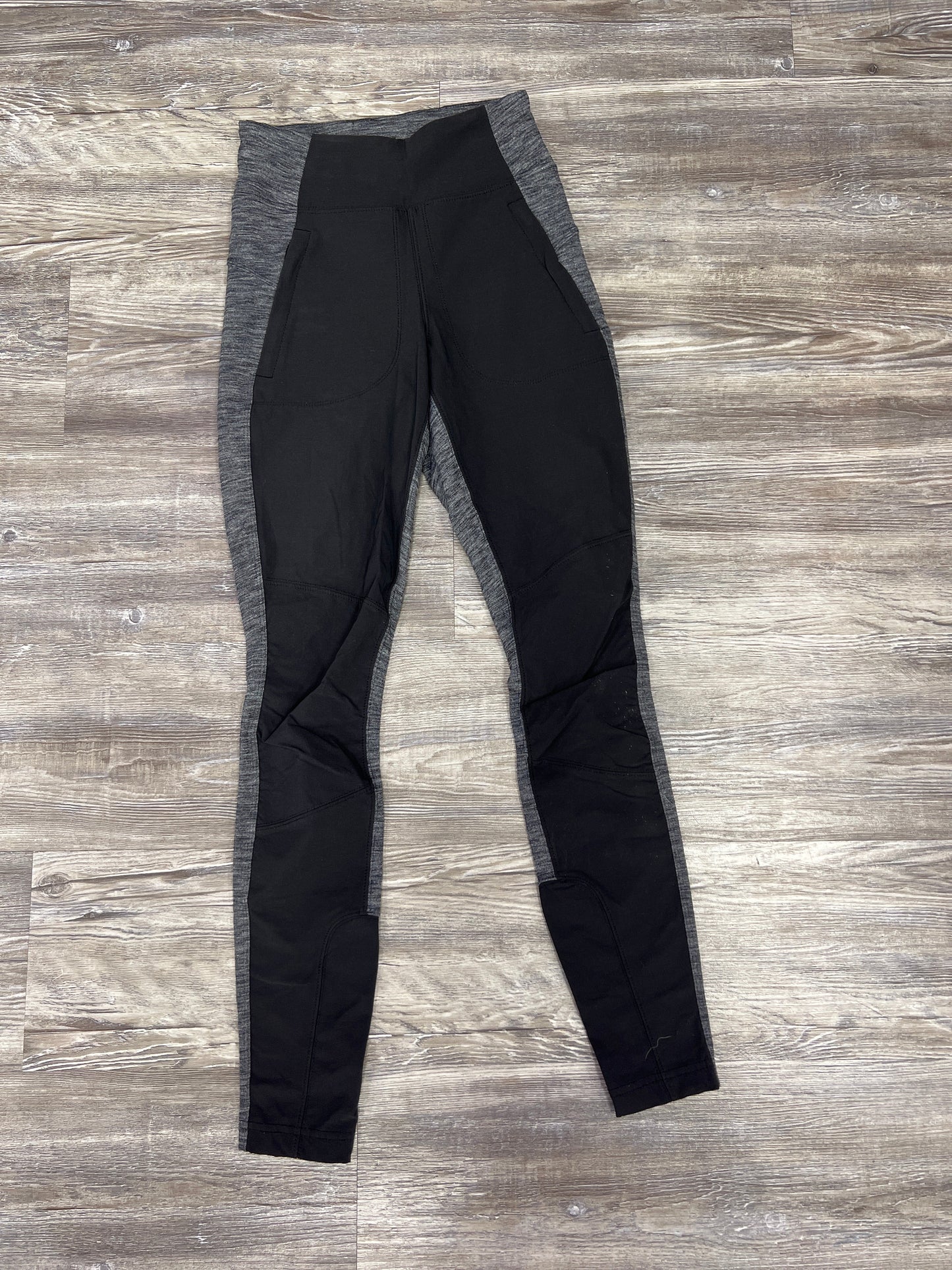 Athletic Leggings By Athleta In Black & Grey, Size: 2