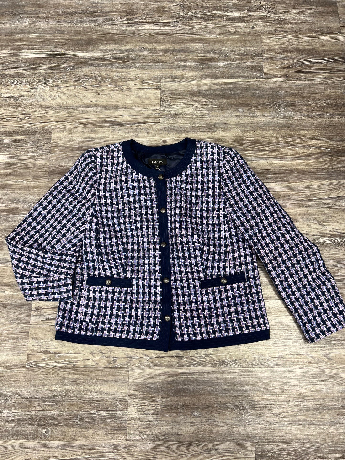 Jacket Other By Talbots In Plaid Pattern, Size: 16