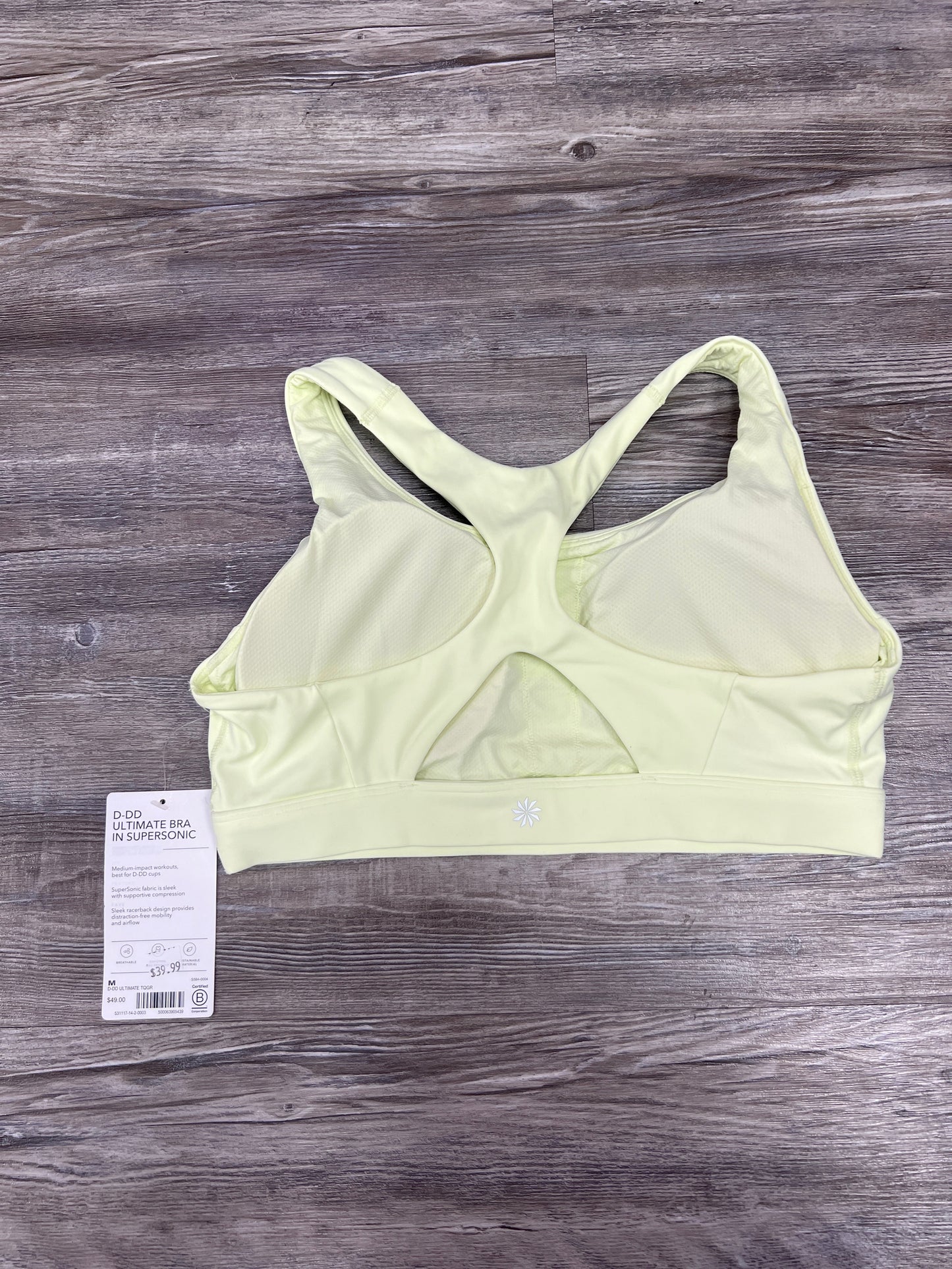 Athletic Bra By Athleta In Yellow, Size: M