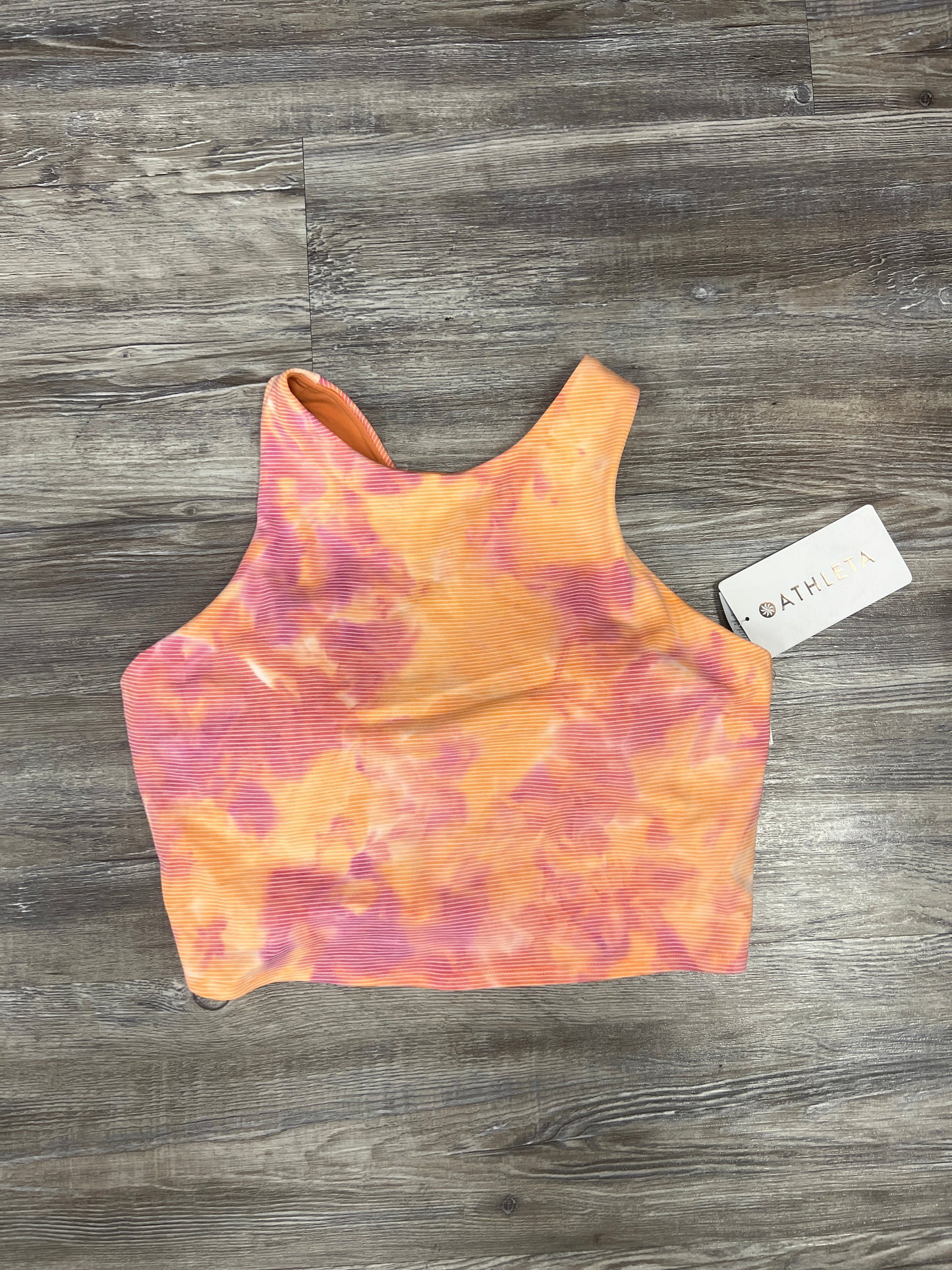 Athletic Bra By Athleta In Orange & Pink, Size: L