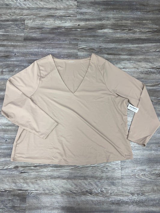 Top Long Sleeve By Old Navy In Tan, Size: 4x