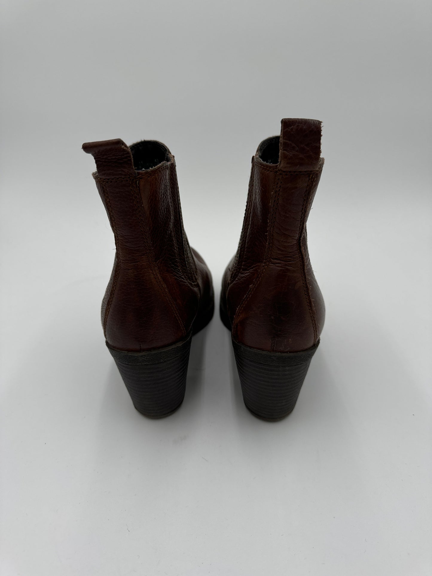 Boots Ankle Heels By Boc In Brown, Size: 11