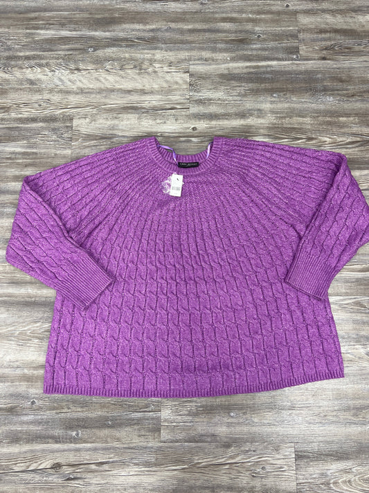 Sweater By Lane Bryant In Purple, Size: 4x