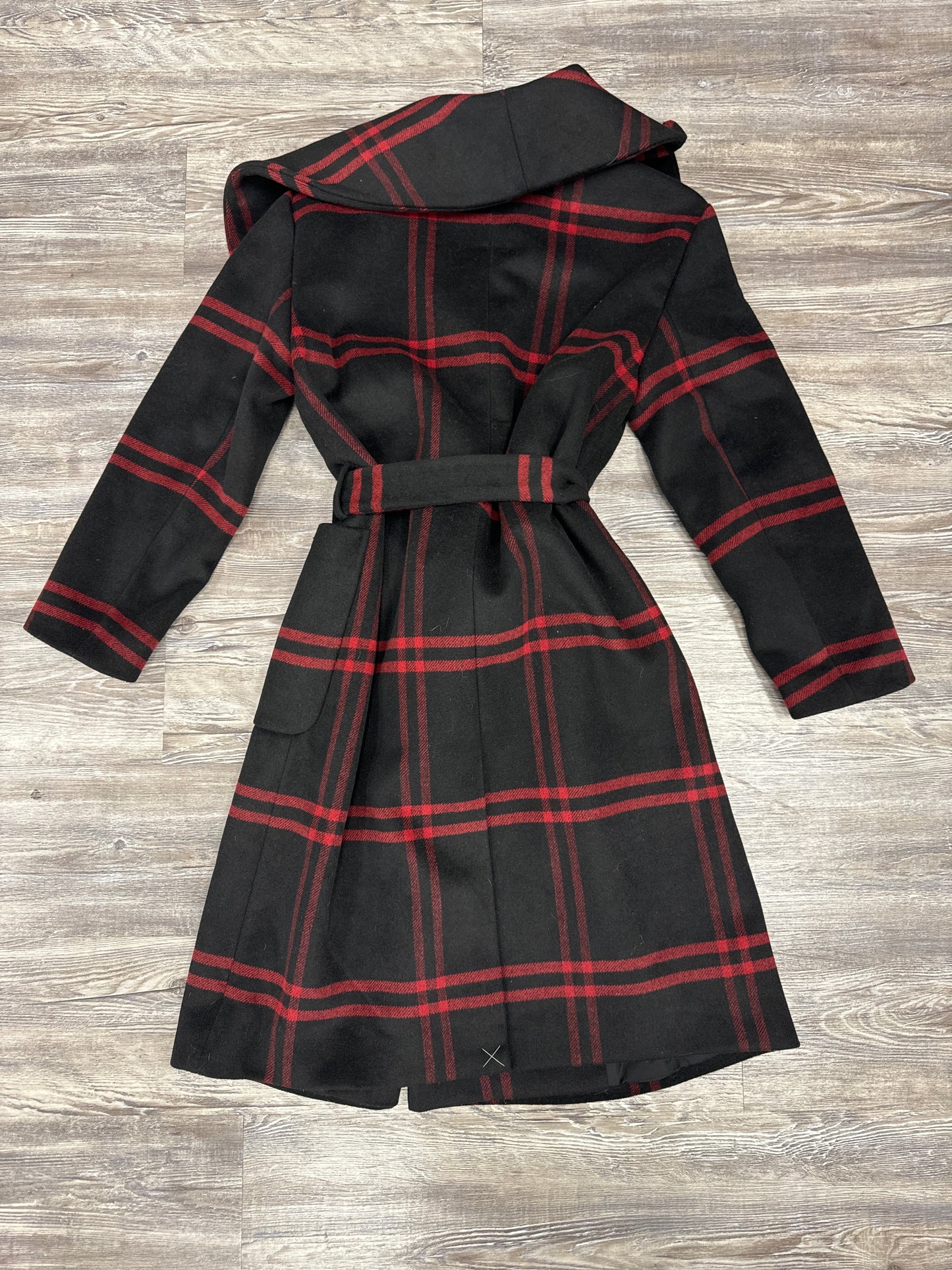 Coat Wool By Ann Taylor In Black & Red, Size: 8P