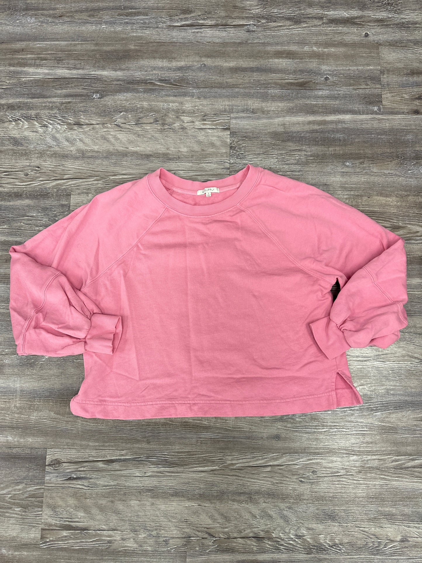 Sweatshirt Crewneck By Z Supply In Pink, Size: S