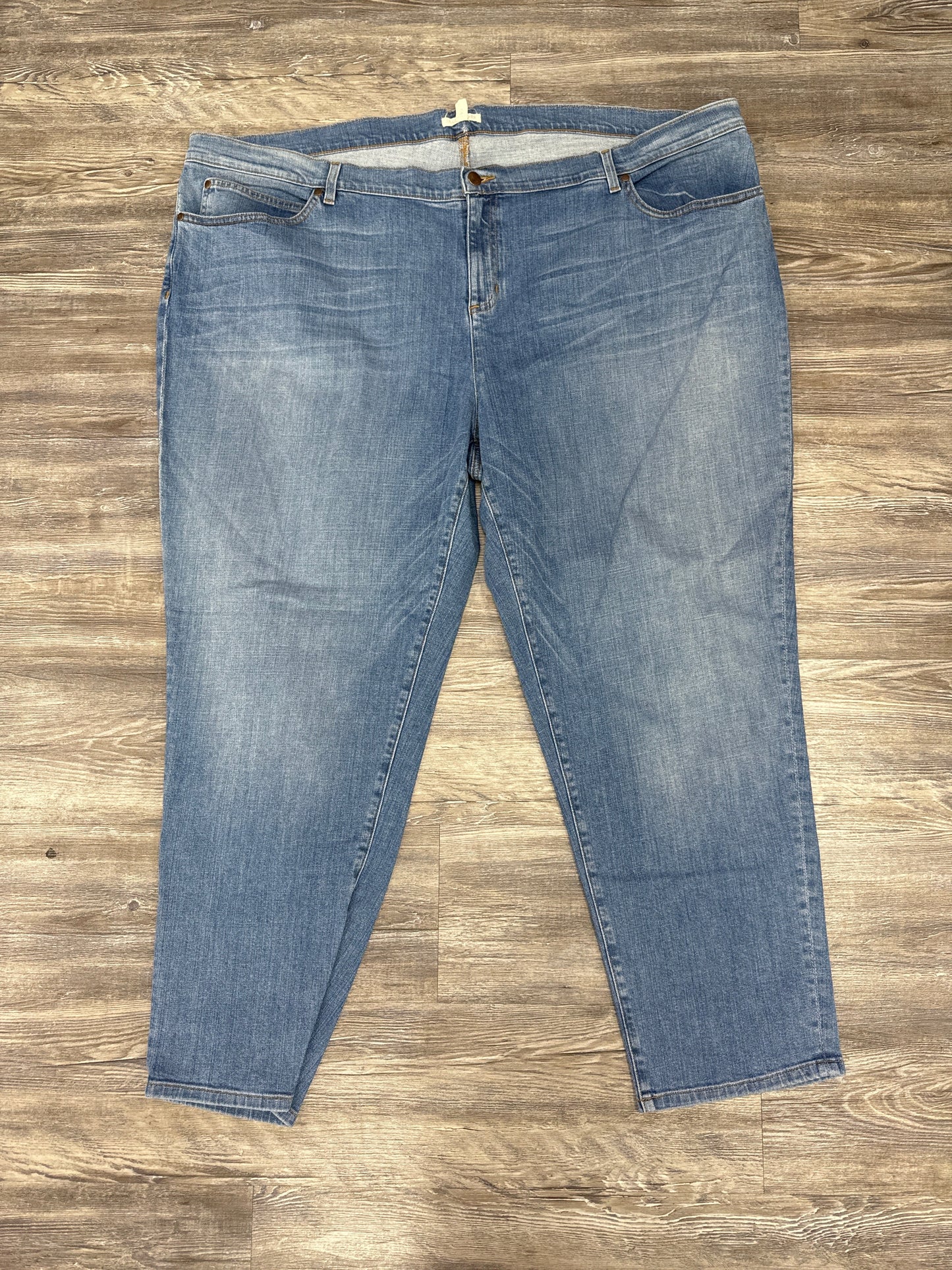 Jeans Straight By Eileen Fisher In Blue Denim, Size: 24