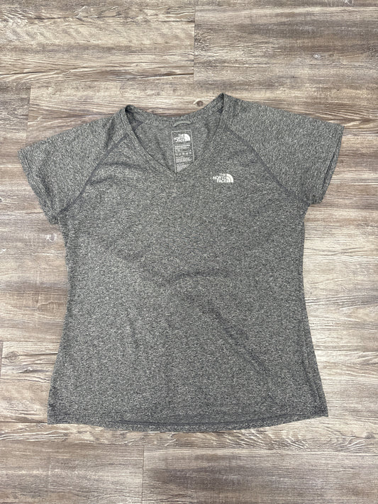 Athletic Top Short Sleeve By The North Face In Grey, Size: L