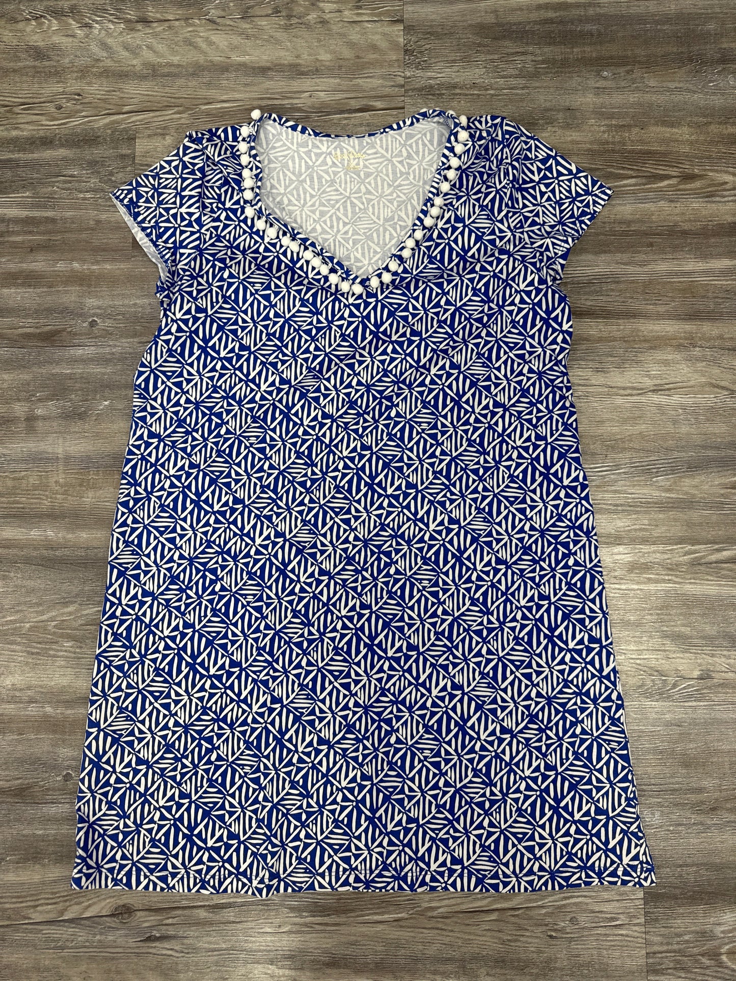 Dress Casual Short By Lilly Pulitzer In Blue & White, Size: Xl