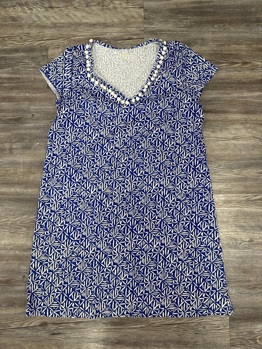 Dress Casual Short By Lilly Pulitzer In Blue & White, Size: Xl